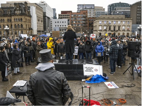Anti-Mask Protest Parliament